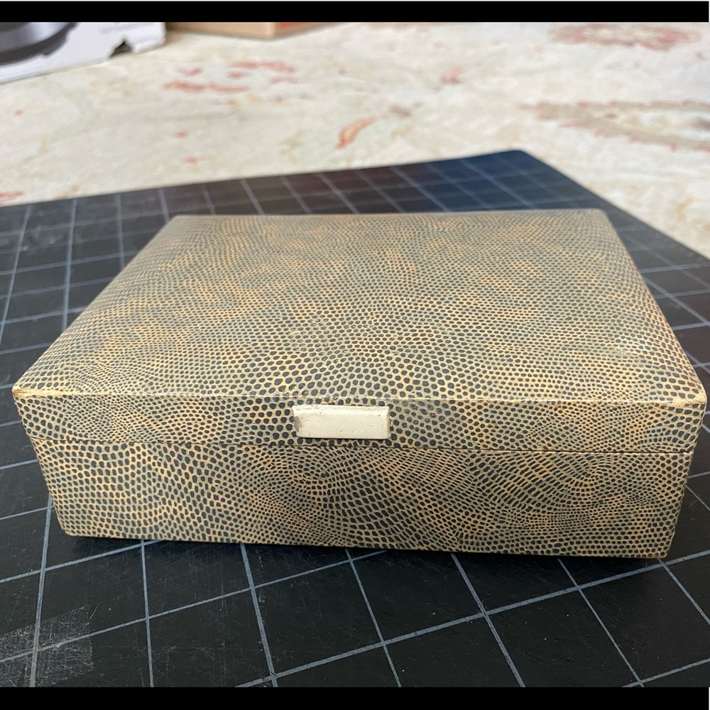 Faux snakeskin jewelry box